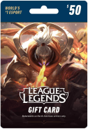 League of Legends Card $50